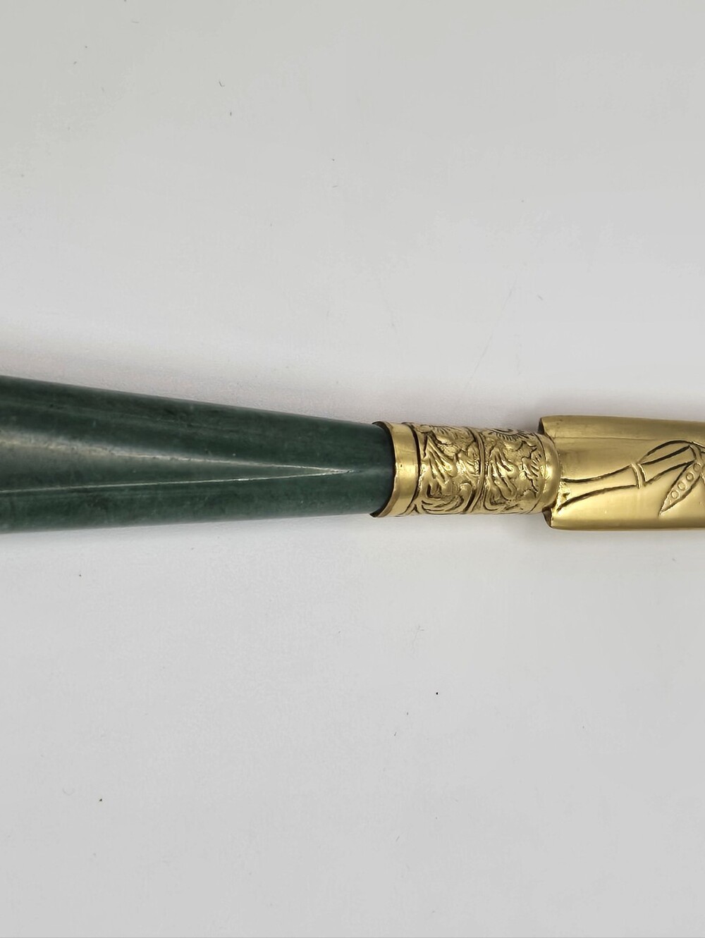 Vintage Brass Letter Openers Possibly Gumps Of San Francisco Aventurine & Agate - Picture 5 of 12